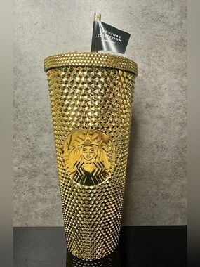Starbucks Las Vegas Collection Gold Studded Tumbler Cup Limited Edition